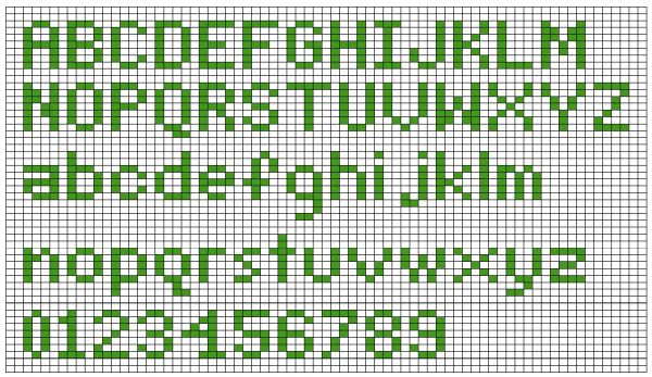 Knitted Small Alphabet
